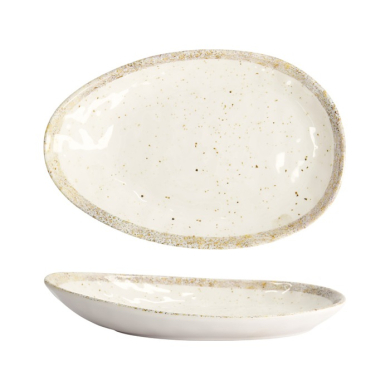 Tokyo Design Studio Ovaler Teller Weiß, Melamin, 28,4 × 19 × 5,1 cm