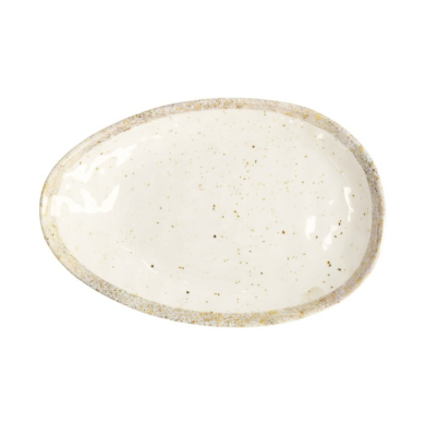 Ovaler Teller Weiß, Melamin, 28,4 × 19 × 5,1 cm, Art.-Nr. 18228