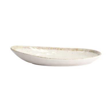 Ovaler Teller Weiß, Melamin, 28,4 × 19 × 5,1 cm, Art.-Nr. 18228