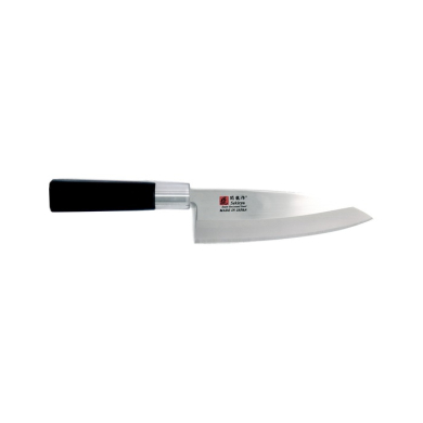 Deba-Messer (Fleischmesser) Sekiryu, rostfreier Edelstahl, Klinge 15 cm, Griff aus schwarzem ABS-Kunststoff