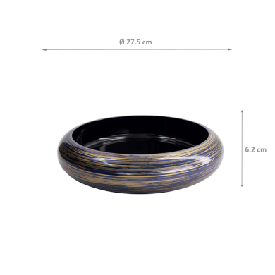 TDS, Sushi Oke, Brush, Outer 27.5 x 6.2 cm Inner 22.2 x 4.3 cm, Purple/Gold - Item No. 18310