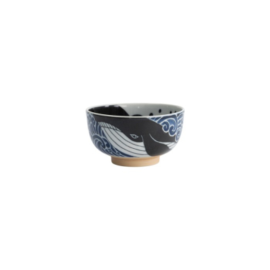 Schale Kawaii Ohira Whale Blau/Weiß, Porzellan, Ø 12,8 × 7 cm, 300 ml, Art.-Nr. 18329