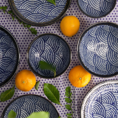 Aisai Seigaiha,Ø 22.7 x 3.3cm Plate at g-HoReCa (picture 5 of 6)