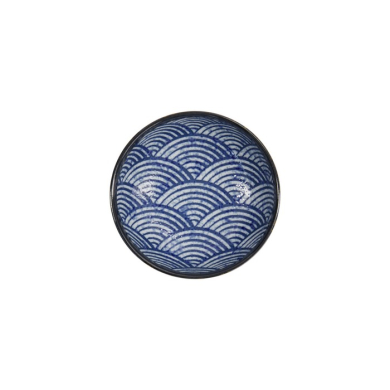 Reisschale Aisai Seigaiha Blau, Steinzeug, Ø 15,3 × 5,5 cm, 550 ml, Art.-Nr. 18686