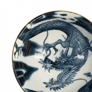 TDS, Japonism, Bowl, Dragon, Darkgrey, Ø 15x7 cm, Dragon, Item No: 18690