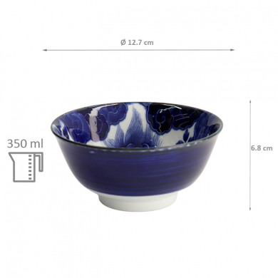 TDS, Japonism, Bowl, Blue, Ø 12.7 x 6.8 cm, Lion - Item No: 18757