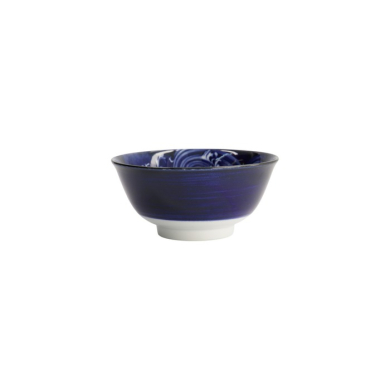 Reisschale Japonism Crane Blau, Porzellan, Ø 15 × 7 cm, 500 ml, Art.-Nr. 18758