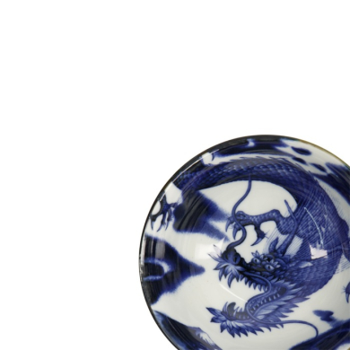 Reisschale Japonism Dragon Blau, Porzellan, Ø 15 × 7 cm, 500 ml, Art.-Nr. 18759