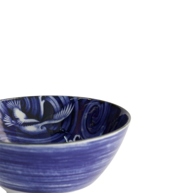 Reisschale Japonism Crane Blau, Porzellan, Ø 18 × 9 cm, 1 l, Art.-Nr. 18761