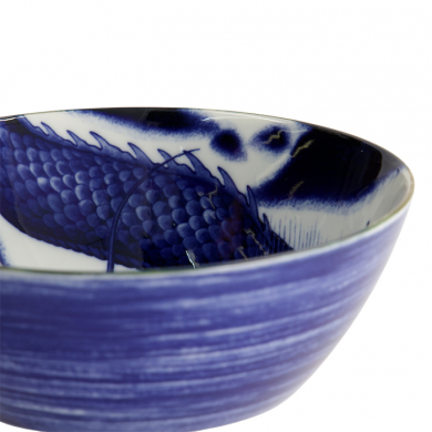 TDS, Japonism, Bowl, Blue, Ø 18 x 9 cm, Dragon, Item No: 18762