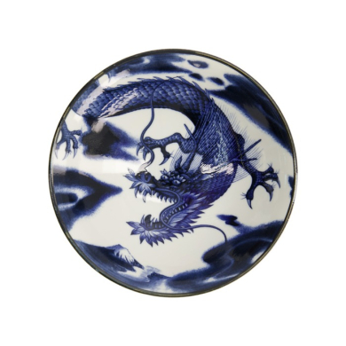 Schale Japonism Dragon Blau, Porzellan, Ø 25,2 × 7,7 cm, 1,6 l, Art.-Nr. 18765