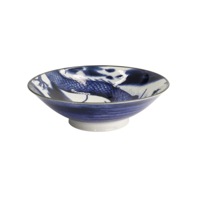 Schale Japonism Dragon Blau, Porzellan, Ø 25,2 × 7,7 cm, 1,6 l, Art.-Nr. 18765