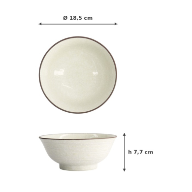 Reisschale Hime Kobiki Hellgrün, Keramik, Ø 18,5 × 7,7 cm, 800 ml, Art.-Nr. 18867
