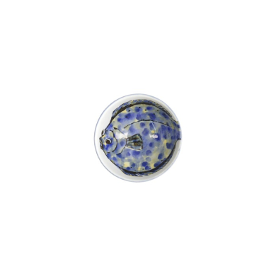 Rice Bowl Seafood Hirame Blue, Porcelain, Ø 11.2 × 6.2 cm, 300 ml, Item No. 18881