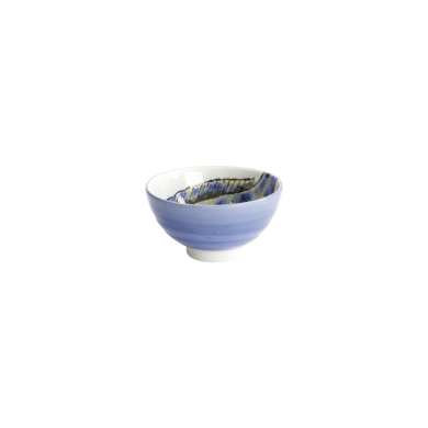 Rice Bowl Seafood Hirame Blue, Porcelain, Ø 11.2 × 6.2 cm, 300 ml, Item No. 18881