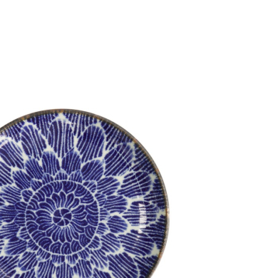 Plate Ohuke Dahlia Blue/White, Porcelain, Ø 15.8 × 2.6 cm, Item No. 18887