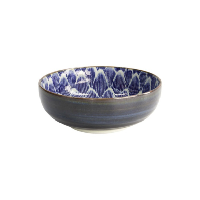 Ramen Bowl Ohuke Dahlia Blue/White, Porcelain, Ø 21.5 × 8 cm, 1.85 l, Item No. 18893