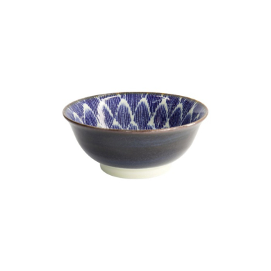 Rice Bowl Ohuke Dahlia Blue/White, Porcelain, Ø 18.8 × 7.8 cm, Item No. 18897
