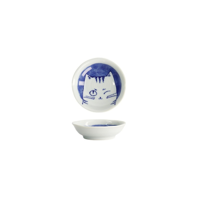 Tokyo Design Studio Bowl Neko Maruke White, Porcelain, Ø 10 × 2.5 cm, 100 ml