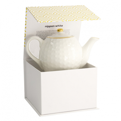 TDS, Teapot Gold Rim with Gift Box, Nippon White, Star, Ø 16.5 x 11 cm, 400ml, Item No. 20231