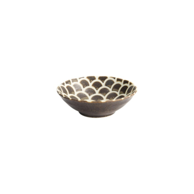 Reisschale Iga Matte Mermaid Design Braun, Steinzeug, Ø 14,5 × 4,4 cm, 250 ml, Art.-Nr. 20332