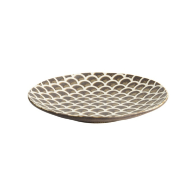 Teller Iga Matte Mermaid Braun, Steinzeug, Ø 25 × 3,7 cm, Art.-Nr. 20333