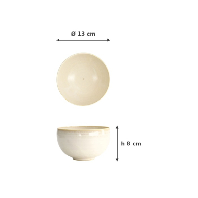 Schale Titanium Matte Weiß, Porzellan, Ø 13 × 8 cm, 600 ml, Art.-Nr. 20356