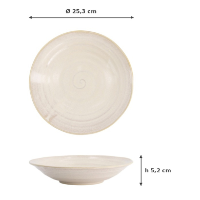 TDS, Bowl Titanium Matte White, Porcelain, Ø 25.3 × 5.2 cm, Item No. 20363