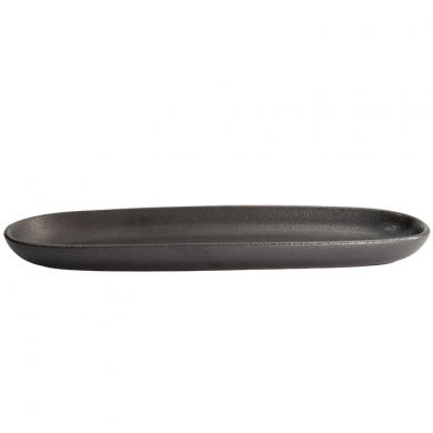 40.5x12.7x3.5cm Yuzu Black Oval Plate at g-HoReCa (picture 2 of 7)