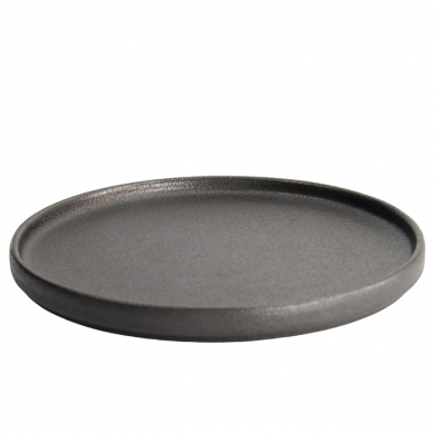 Ø 23.9x2.2cm Yuzu Black Round Plate with Rim  at g-HoReCa (picture 2 of 7)