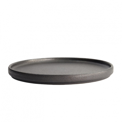 Ø 23.9x2.2cm Yuzu Black Round Plate with Rim  at g-HoReCa (picture 4 of 7)