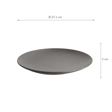 Ø 27.1x3cm Yuzu Black Coupe Plate at g-HoReCa (picture 6 of 6)