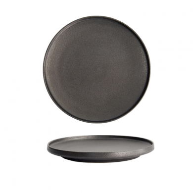 Ø 20.6x2.4cm Yuzu Black Round Plate with Rim  at g-HoReCa (picture 1 of 7)