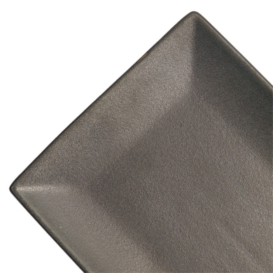 TDS, Yuzu Black Rect. Plate, 34.3x19.4x2.4cm, Item No. 20389