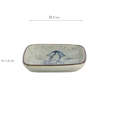 TDS, Soy Sauce Bowl, Squid, Blue, 9 x 1.6 cm - Item No. 20610