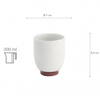 TDS, Tea cup, Yunomi White, Ø 7x8.4cm 200ml, Item No. 20665