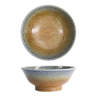 Tokyo Design Studio Ramenschale Reef Blue Braun/Blau, Ø 21 × 8,5 cm, 1,3 l