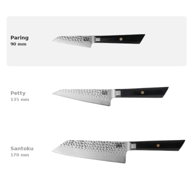 Bunka Paring Knife Kotai (All-Purpose Knife) with Bamboo Box, Blade 9 cm, Item No. 20849