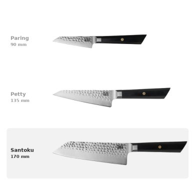 Santoku Bunka Knife Kotai (All-Purpose Knife) with Bamboo Box, Blade 17 cm, Item No. 20851