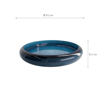 TDS, Sushi Oke, Outer 51x8.1cm Inner 44.4x5.5cm, Blue Azure- Item No. 20857