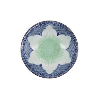 Ramenschale Lily Flower Blau, Porzellan, Ø 20,5 × 8 cm, 1,2 l, Art.-Nr. 20935
