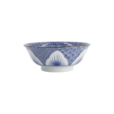 Ramenschale Lily Flower Blau, Porzellan, Ø 20,5 × 8 cm, 1,2 l, Art.-Nr. 20935