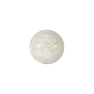 Tayo Bowl Kawaii Cat Neko Blue, Porcelain, Ø 12.7 × 7 cm, 300 ml, Item No. 2094