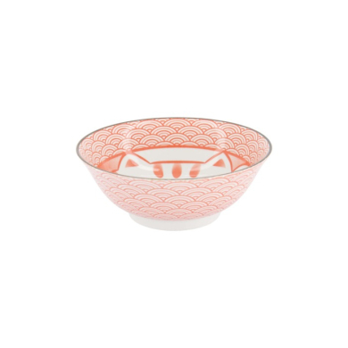 Ramen Bowl Kawaii Lucky Cat Red, Porcelain, Ø 19.7 × 7 cm, 1 l, Item No. 20953