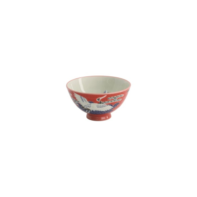 Rice Bowl Kawaii Crane Red, Porcelain, Ø 11.5 × 6 cm, 300 ml, Item No. 20977