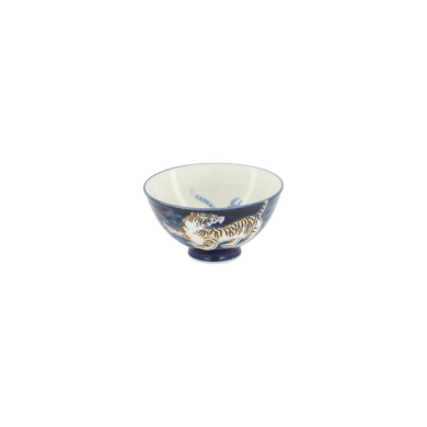 Reisschale Kawaii Tiger Blau, Porzellan, Ø 11,5 × 6 cm, 300 ml, Art.-Nr. 20983