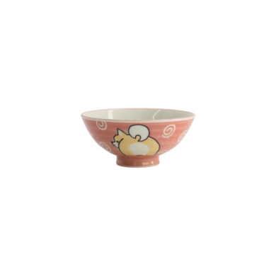 Rice Bowl Kawaii Shiba-Dog Pink, Porcelain, Ø 14.5 × 6.5 cm, 500 ml, Item No. 20987