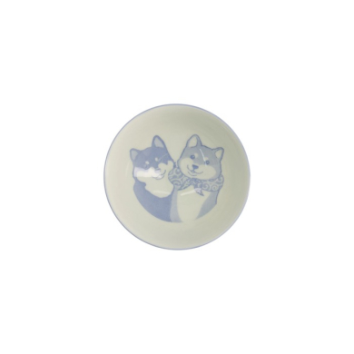 Rice Bowl Kawaii Shiba-Dog Blue, Porcelain, Ø 14.5 × 6.5 cm, 500 ml, Item No. 20989