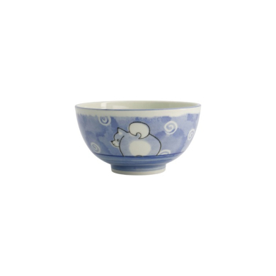 Rice Bowl Kawaii Shiba-Dog Blue, Porcelain, Ø 16 × 8 cm, 600 ml, Item No. 20993