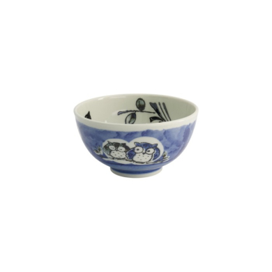Rice Bowl Kawaii Owl Blue, Porcelain, Ø 16 × 8 cm, 600 ml, Item No. 20994